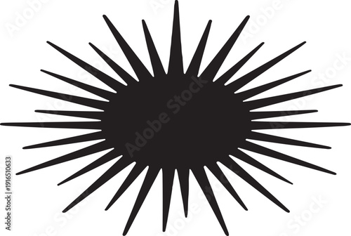 Silhouette of a Sea Urchin for Underwater and Ocean Themed Designs