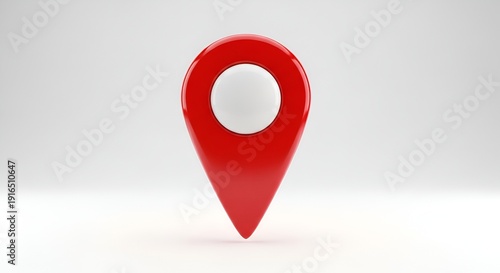Free Download red location pin on white background, 3d render - GFXLoad