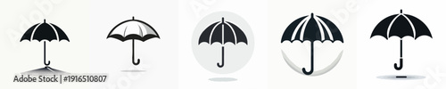 Vector silhouette of umbrella