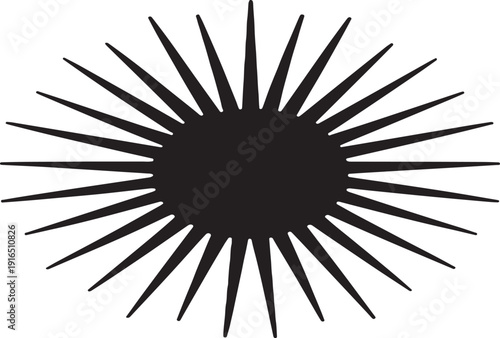 Silhouette of a Sea Urchin for Underwater and Ocean Themed Designs