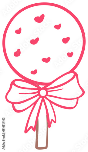 Wallpaper Mural Lollipop with Bow on Stick Sticker Torontodigital.ca