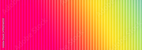 Vibrant vertical stripe pattern featuring a dynamic pink to green color gradient transition creating a colorful abstract background design on white background