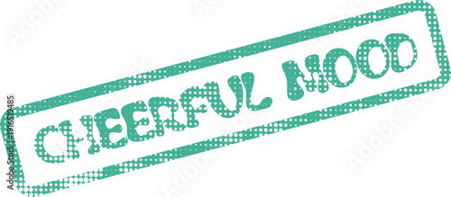 Cheerful Mood Grunge Stamp Text Message Design for Happiness and Positivity