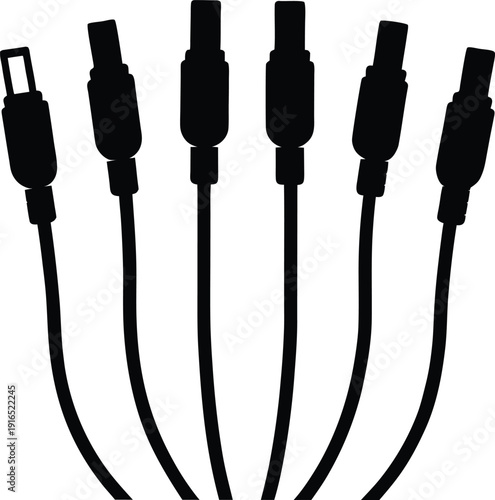 audio cable isolated on white