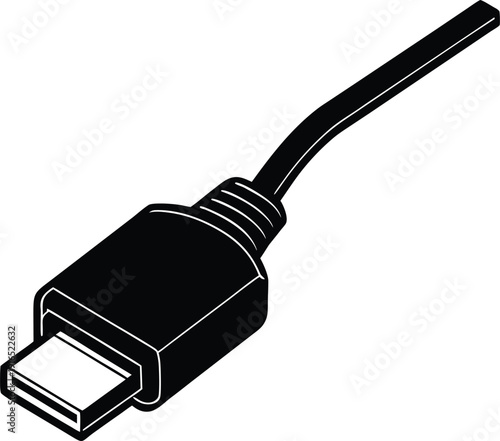 usb cable isolated on white background