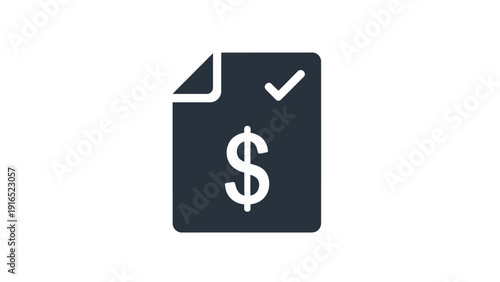 Approved financial document with dollar sign.