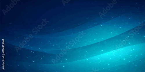 An abstract blue background features a glowing galaxy pattern of stars and motion textures across a dark cosmos for a celestial wallpaper design