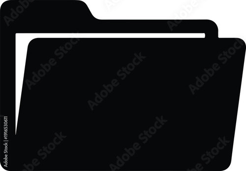 silhouette file folder document data storage business office icon symbol vector design