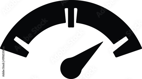 silhouette gauge performance indicator icon speedometer dashboard symbol vector design