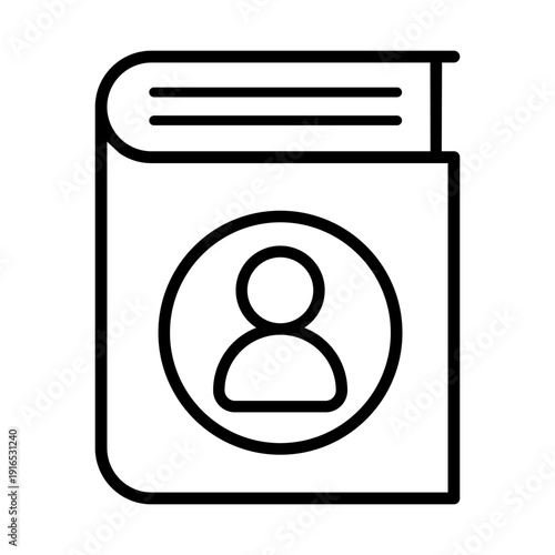 Phone book icon vector. Contact book Illustration sign. Contacts symbol. Book logo.