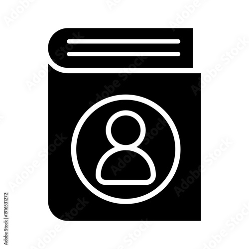 Phone book icon vector. Contact book Illustration sign. Contacts symbol. Book logo.