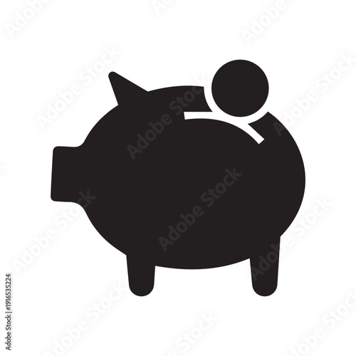 Putting coin in moneybox simple icon
