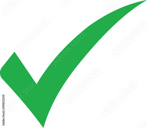 Green Checkmark Symbol on White Background tick approval