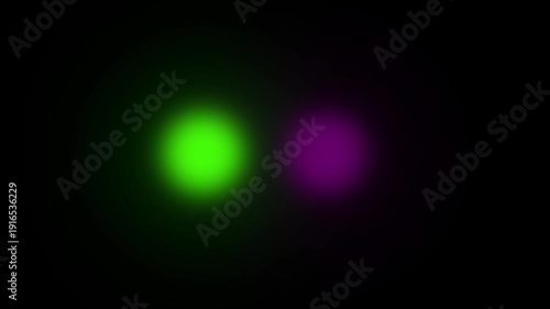 Glowing Green and Pink Neon Lights on Black Background glowing orbs green and pink lights abstract