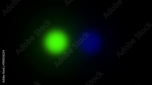 Glowing Green and Blue Circles on Black Background Technology Concept glowing circles green and blue lights