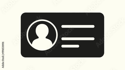 Identification Card with Profile Icon.