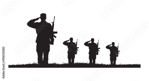 Memorial Day greeting card. Paying tribute to everyone who served. Vector graphic

