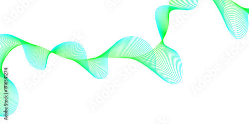 Abstract green background featuring an artistic 3d wave design with vector illustration elements of blue water and glass shapes for nature inspired decoration