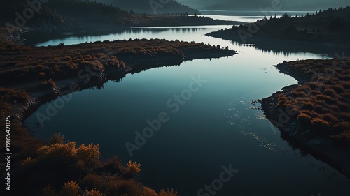 Wallpaper Mural aerial view of lake Torontodigital.ca