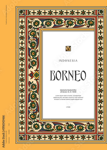 Borneo Quran Traditional Culture Manuscript Illumination Illustration