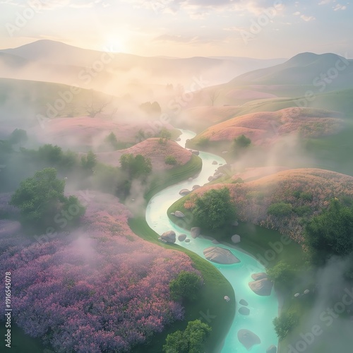 Wallpaper Mural aerial view of the river Torontodigital.ca