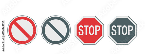Traffic Stop Signs and Symbols