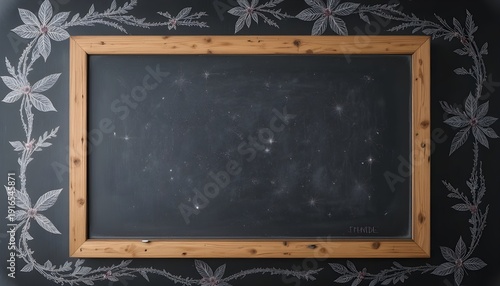 Blank chalkboard background with clean matte texture, ideal for education, menus, notes, and copy space