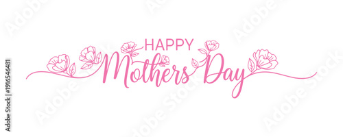 Happy Mother's Day, with colorful floral writing
