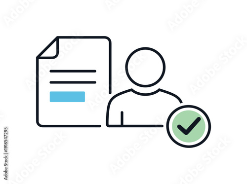 Clear role clarity and ownership in professional project workflows emphasizing accountability, a document paired with a single user icon and a