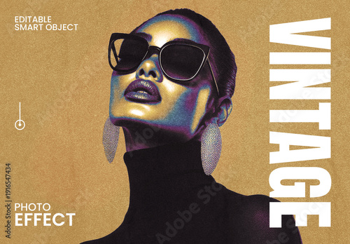 Vintage Photo Effect Mockup