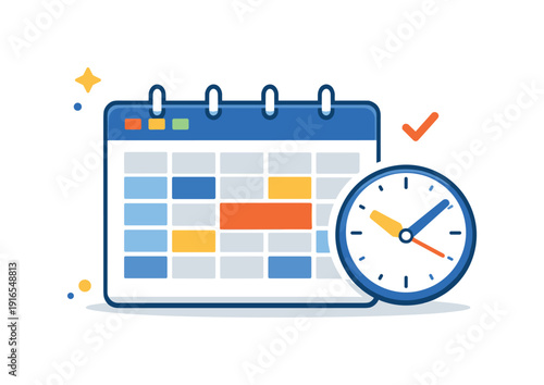 Strategic time blocking and calendar discipline for high-performing professionals, a segmented calendar page paired with a single highlighted time