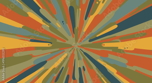 Vibrant abstract radial pattern with colorful explosion effect.