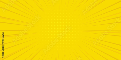 Summer sun rays, sunburst, light rays, sunbeam background abstract yellow. Comic book speed line radial background.
