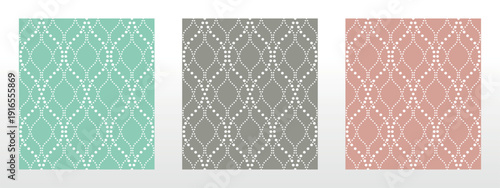 Set of abstract geometric patterns. Seamless vector backgrounds. Colored ornaments Graphic modern patterns Simple lattice graphic design