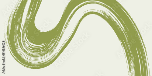 Green brush stroke texture, hand drawn abstract brushes background