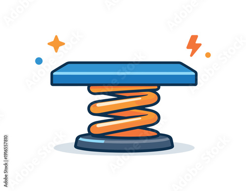 Cognitive shock absorption and staying effective during sudden change or disruption, a soft spring element placed beneath a stable platform