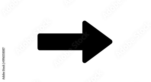 Directional arrow symbol silhouette vector illustration representing navigation guidance movement orientation and forward progress indicator symbolizing direction choice pathway decision and visual in