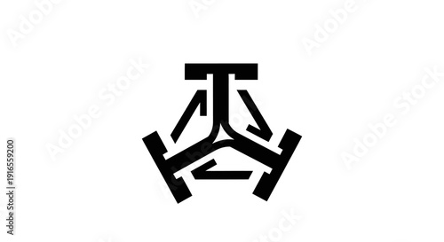 Black Mechanical Gear Icon Isolated.