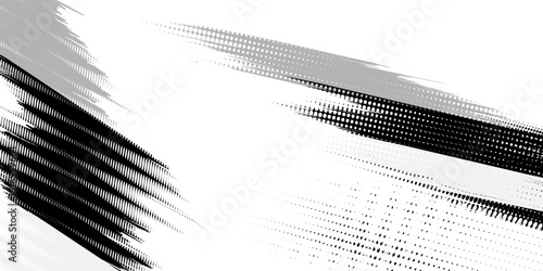 Monochrome halftone background with a gradient of dots creating