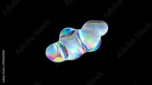 Futuristic Liquid Glass Icon Alpha Loop
