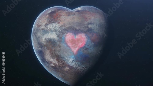 Pluto's Heart-Shaped Tombaugh Regio in Space