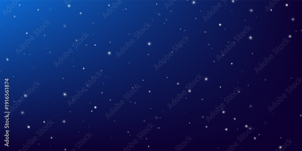 Fototapeta premium Night starry sky. Stars and stardust in deep universe. Astrology background. Vector illustration.