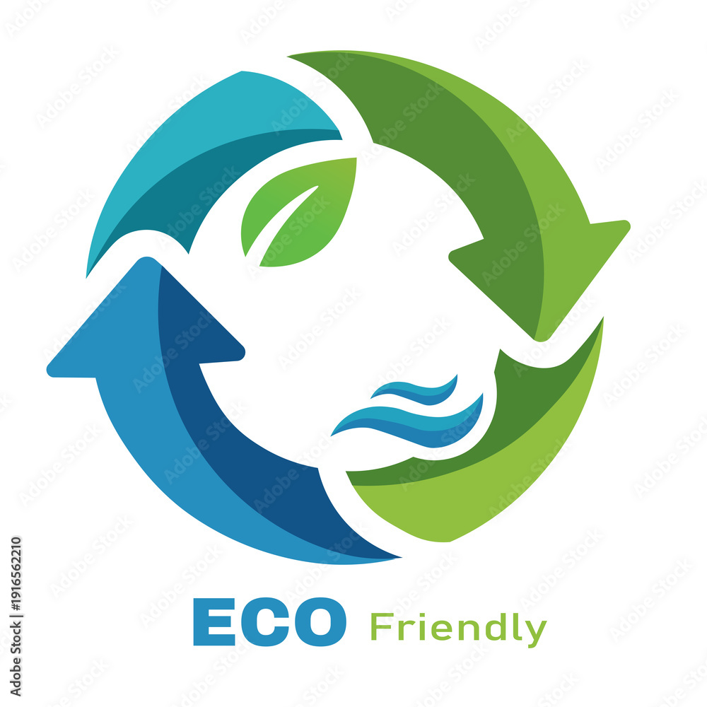 Fototapeta premium eco friendly logo