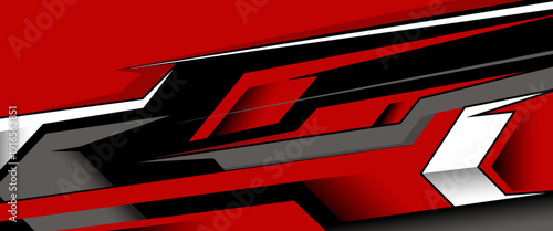 Car decal wrap design vector. Graphic abstract stripe racing background kit designs for vehicle, race car, rally, adventure and livery