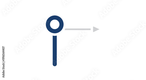 Blue Key Icon with Arrow Pointer.