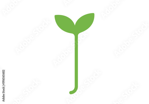 Green Sprout Seedling Growing Plant Life Symbol.