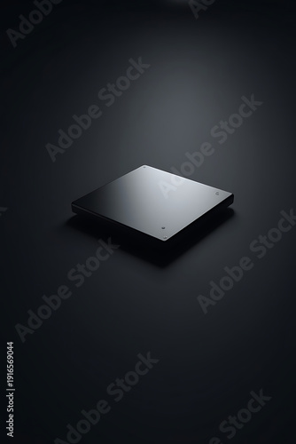 tablet computer on black background