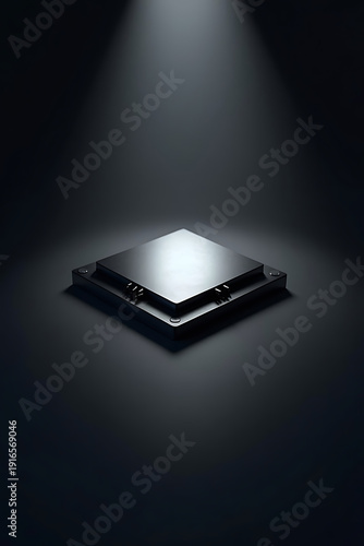 laptop on black background