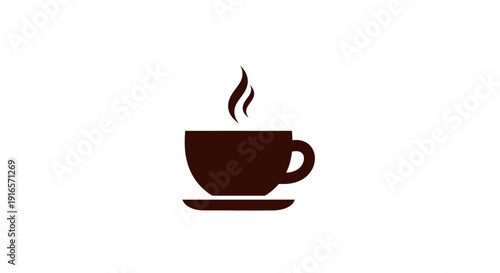 Minimalist coffee cup illustration isolated design on white background