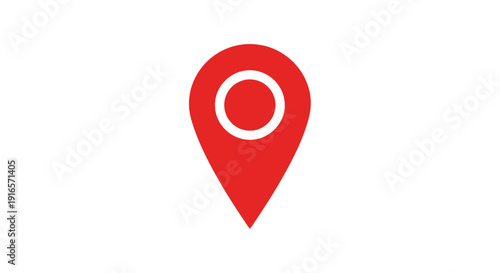 Free Download Red location pin icon isolated on white background for navigation and map - GFXLoad